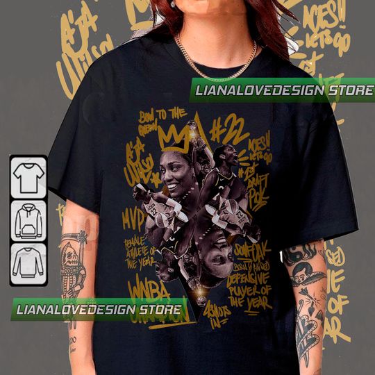 Discover A'ja Wilson Shirt 90s Vintage Bootleg Style Basketball Graphic Tee