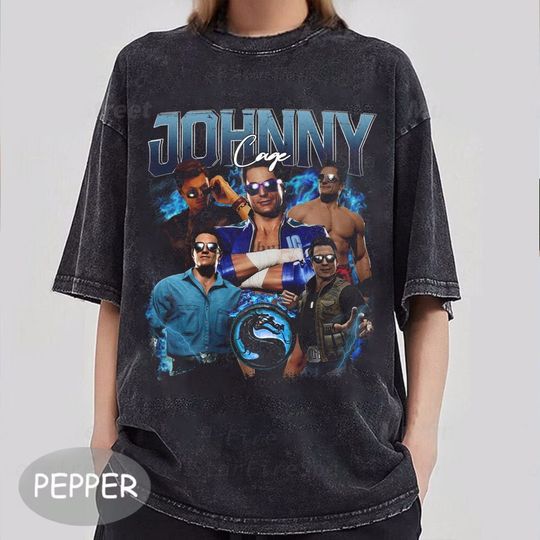 Discover Limited Johnny Cage Mortal Kombat 1 Vintage T-Shirt, Johnny Cage Color Shirt