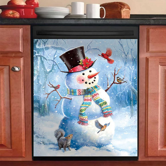 Discover Snowman Dishwasher Cover Christmas Front Decoration Winter