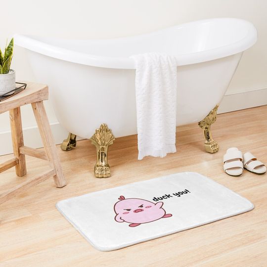 Discover Cute Duck You Meme Bath Mat