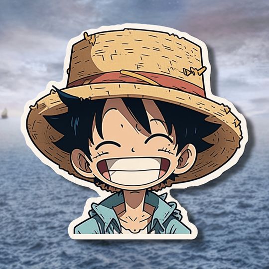 Discover Young Pirate King Vinyl Decal | Anime Fan Art Sticker for Car, Laptop, and More