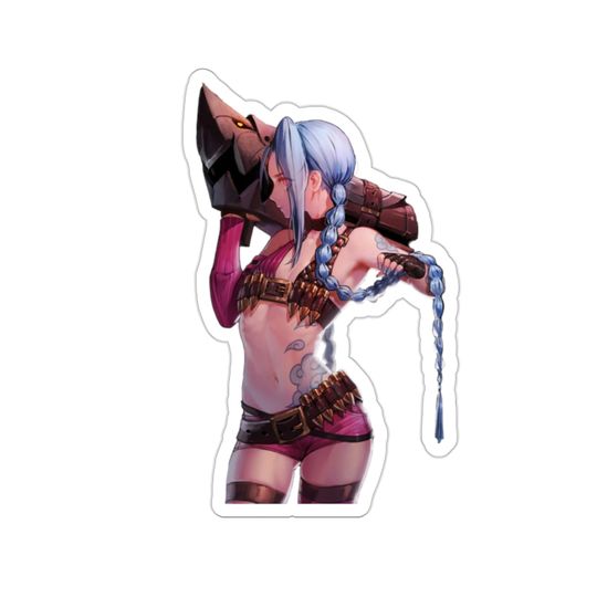 Discover Arcane Jinx  Sticker  Anime Gaming League of Legends Vinyl Car Decal