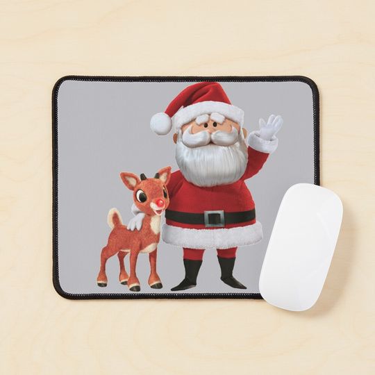 Discover Santa and Reindeer Mouse Pad