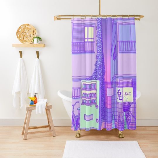 Discover Pastel Tokyo Cats -  Shower Curtain