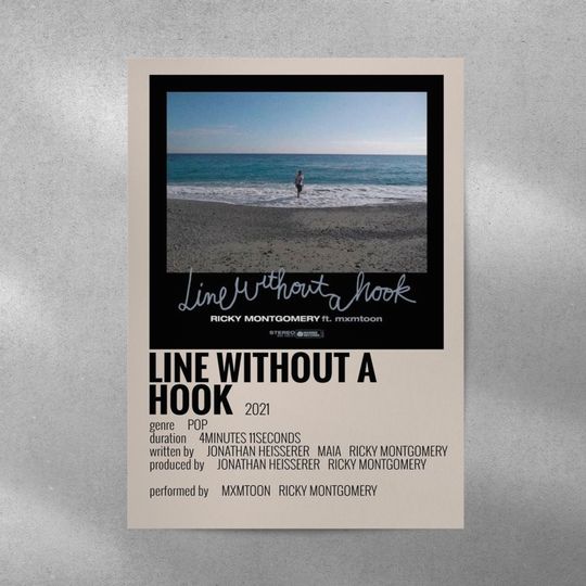 Discover Line Without A Hook Wall  Print, Album Polaroid Print,