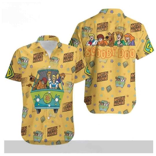 Discover Aloha Mystery Machine Scooby Doo Movie Characters Hawaiian Shirt