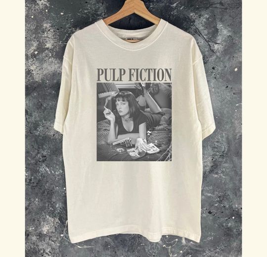Discover Pulp Fiction Movie Shirt, Pulp Fiction Shirt, Vintage Tshirt, Cult Movie Shirt