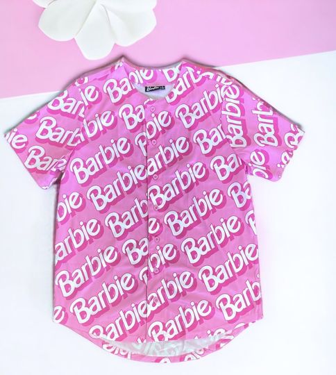 Discover Woman's Barbie Size Large Jersey Baseball