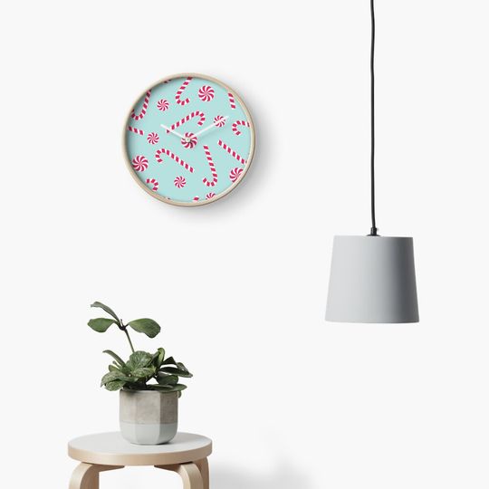 Discover Festive Holiday Candy Canes  Clock