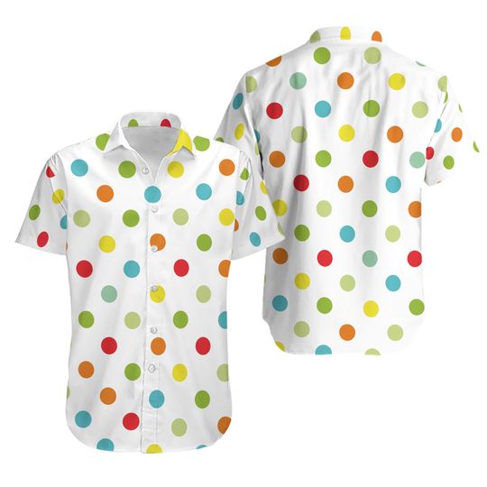 Discover Colorful Polka Dots Hawaiian Shirt