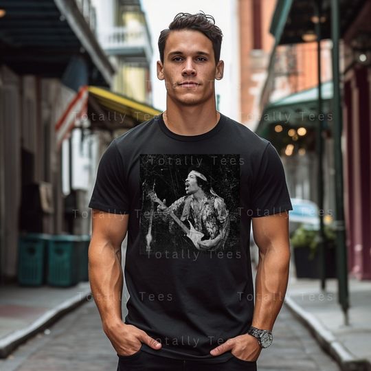 Discover JIMI HENDRIX T-shirt Shirt Tshirt Band Tee Vintage Aesthetic Distressed T shirt