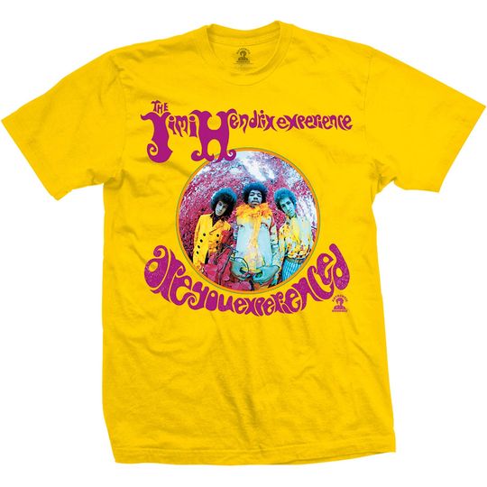 Discover Jimi Hendrix: Are You Experienced? Yellow T-shirt