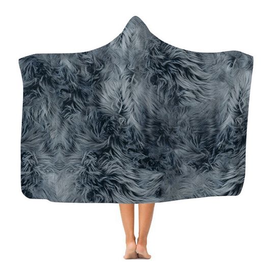 Discover Silver Wolf Print - Hooded Blanket
