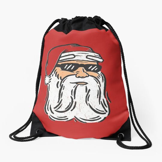 Discover COOL SANTA CLAUS CHRISTMAS Drawstring Bag