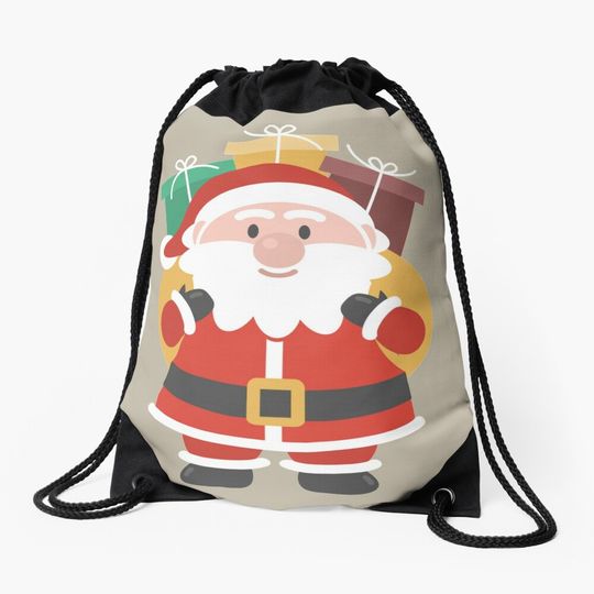 Discover Christmas Santa Claus Collection Drawstring Bag