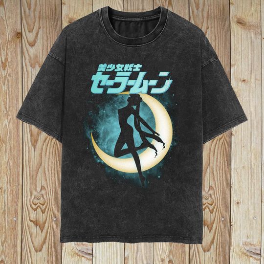 Discover Sailor Moon Vintage Washed T-shirt, Anime Manga Graphic