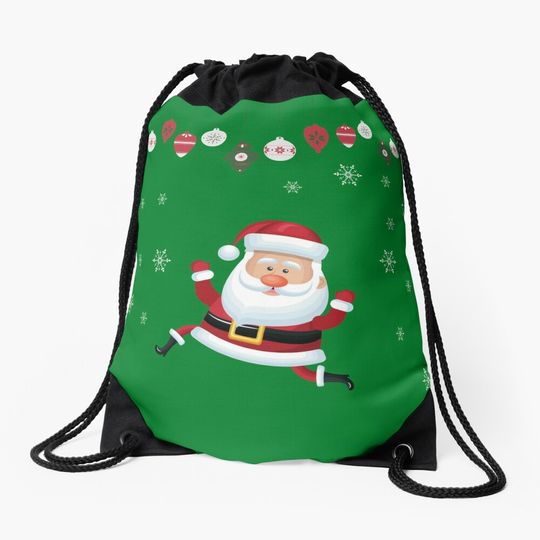 Discover Cute Christmas Santa Claus Drawstring Bag