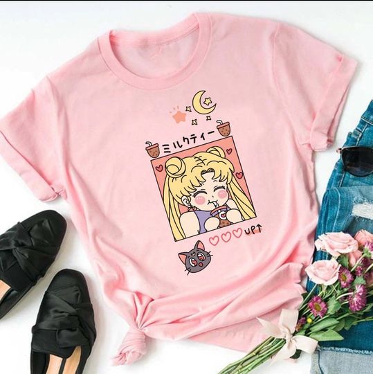 Discover Sailor Moon Shirt Harajuku Clothing Kawaii Clothing Anime Shirt