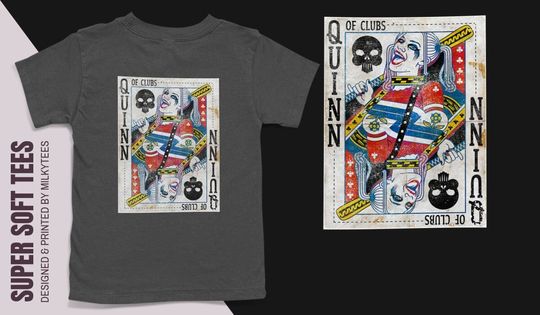 Discover Quinn Of Clubs T-Shirt, Womens Goth T-Shirts, Womens Punk