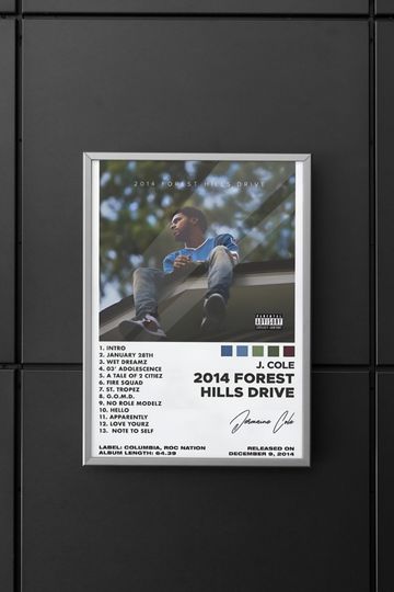 Discover J Cole Album Poster | 2014 Forest Hills Drive Album Poster