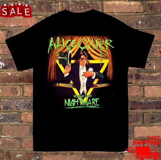 Discover Rare Alice Cooper Welcome To My Nightmare T Shirt Full Size S to 5XL