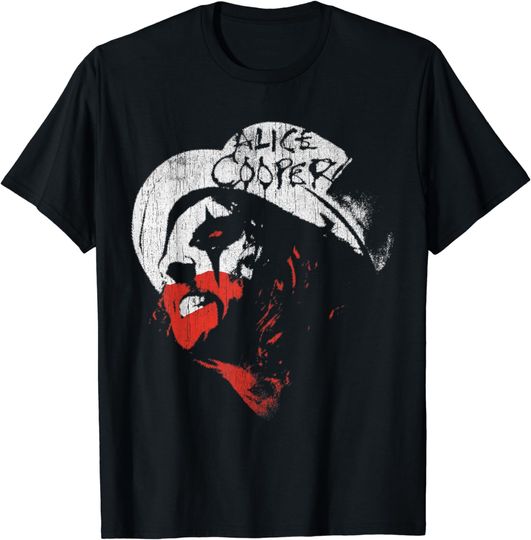 Discover Alice Cooper Top Hat Red and White T-Shirt