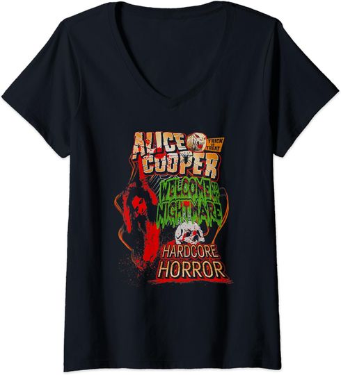 Discover Alice Cooper Hardcore Halloween V-Neck T-Shirt