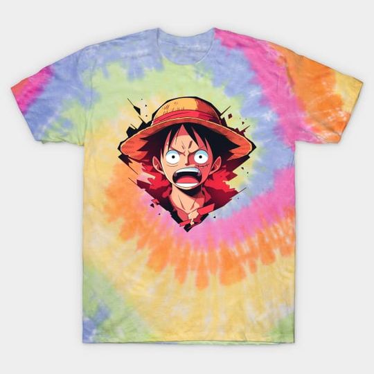 Discover Monkey D Luffy One Piece Tie Dye T-Shirt
