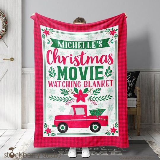 Discover Christmas Movie Watching Blanket  Gift Holiday Coworker Staff Boss Best friend Christmas Gift Present