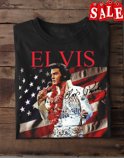 Discover Elvis Presley Signature Cotton T- Shirt Gift Unisex All Size S to 2345XL