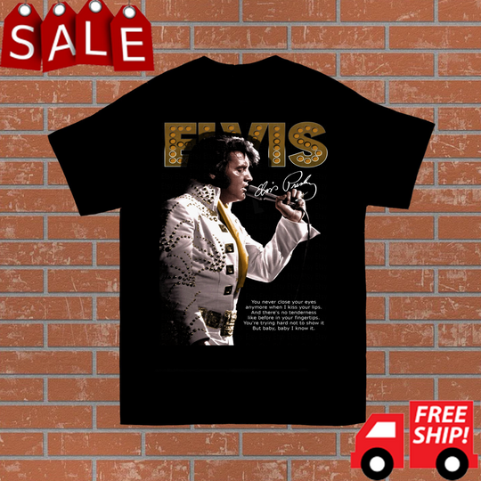 Discover Popular Elvis Presley Quotes Signature Black T Shirt S to 5XL Gift Fans