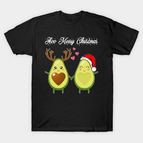 Discover Avocado merry Christmas t-shirt | funny avo Christmas deer avocado Santa T-Shirt