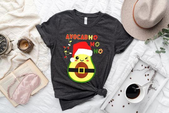 Discover Santa Ho Ho Ho Avocado Vegan Pun T-Shirt