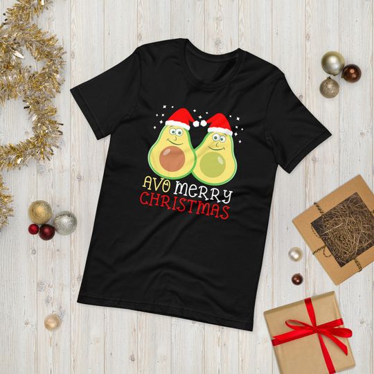 Discover Avo Merry Christmas T-Shirt  Avocado Santa Funny Vegan Xmas Day