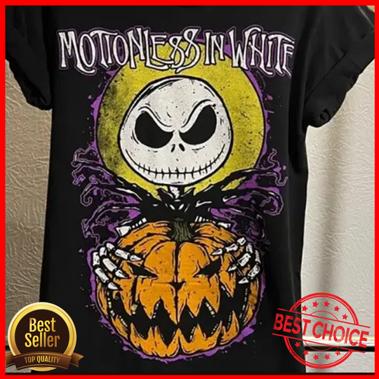 Discover Motionless in White Halloween Everyday T-shirt Black Cotton All Sizes S-5XL