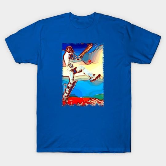 Discover World Cup Cricket Batsman Blur - Cricket - T-Shirt