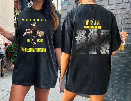 Discover Madonna 2023-24 Celebration Tour Shirt, Madonna Graphic T-Shirt,2023 Music Tour Shirt