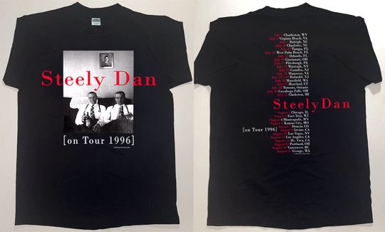 Discover Steely Dan on Tour 1996 Unisex T-shirt, 90s Steely Dan Rock Band Concert shirt