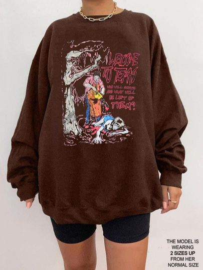 Discover Leather Face The Era Tour Sweashirt,Horror Movie Sweashirt