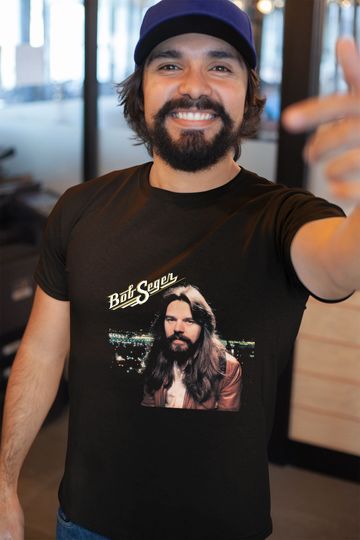 Discover Bob Seger Stranger in Town Black Tee Shirt Clothing