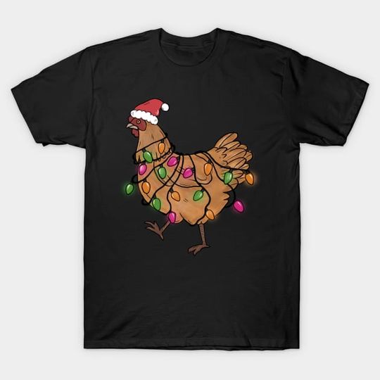 Discover Chicken Christmas Lights - Chicken Christmas Lights - T-Shirt