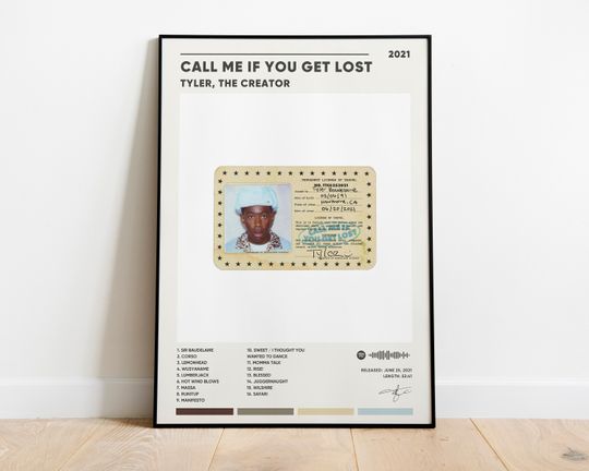Discover Tyler, the Creator Call Me If You Get Lost Album Cover Poster