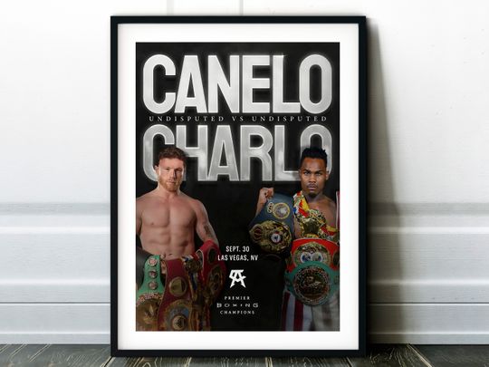 Discover Saul Canelo Alvarez vs. Jermell Charlo Fight Poster 2023