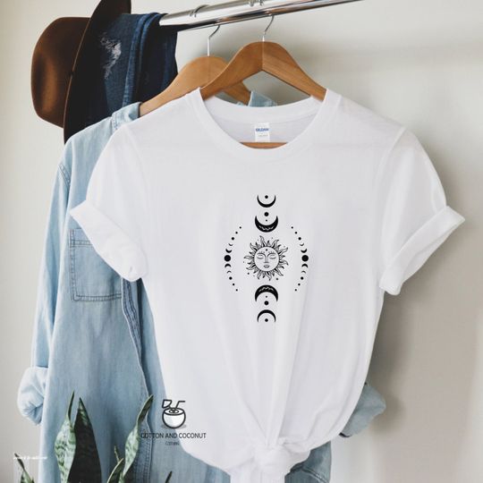 Discover Sun Moon Tshirt, Celestial Tee, Gifts For Her