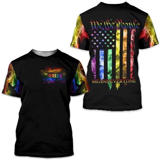 Discover LGBT Pride Shirt, We The People Means Every One 3D T-Shirt