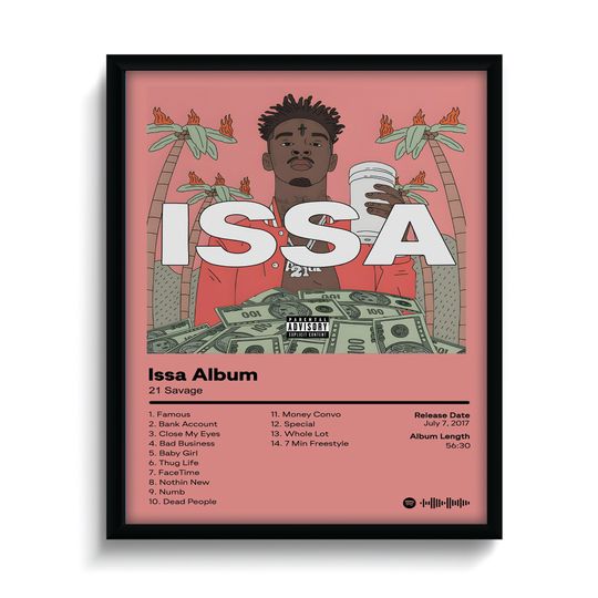 Discover 21 Savage - Issa Album - Album Cover Poster