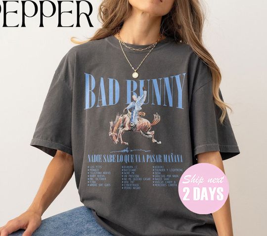 Discover Vintage Nadie Sabe Lo Que Va A Pasar Maana Tshirt, Bad Bunny Shirt, Bad Bunny merch