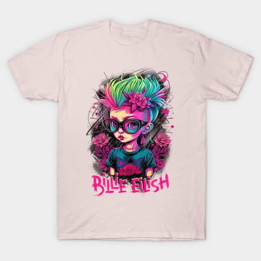 Discover Eilish Rock Girl Vintage - Billie Eilish - T-Shirt
