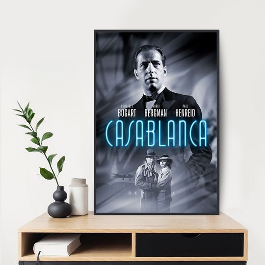 Discover Casablanca 1942 Classical Movie Poster, Wall Decor
