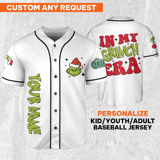 Discover In My Funny Character Era Christmas Baseball Jersey